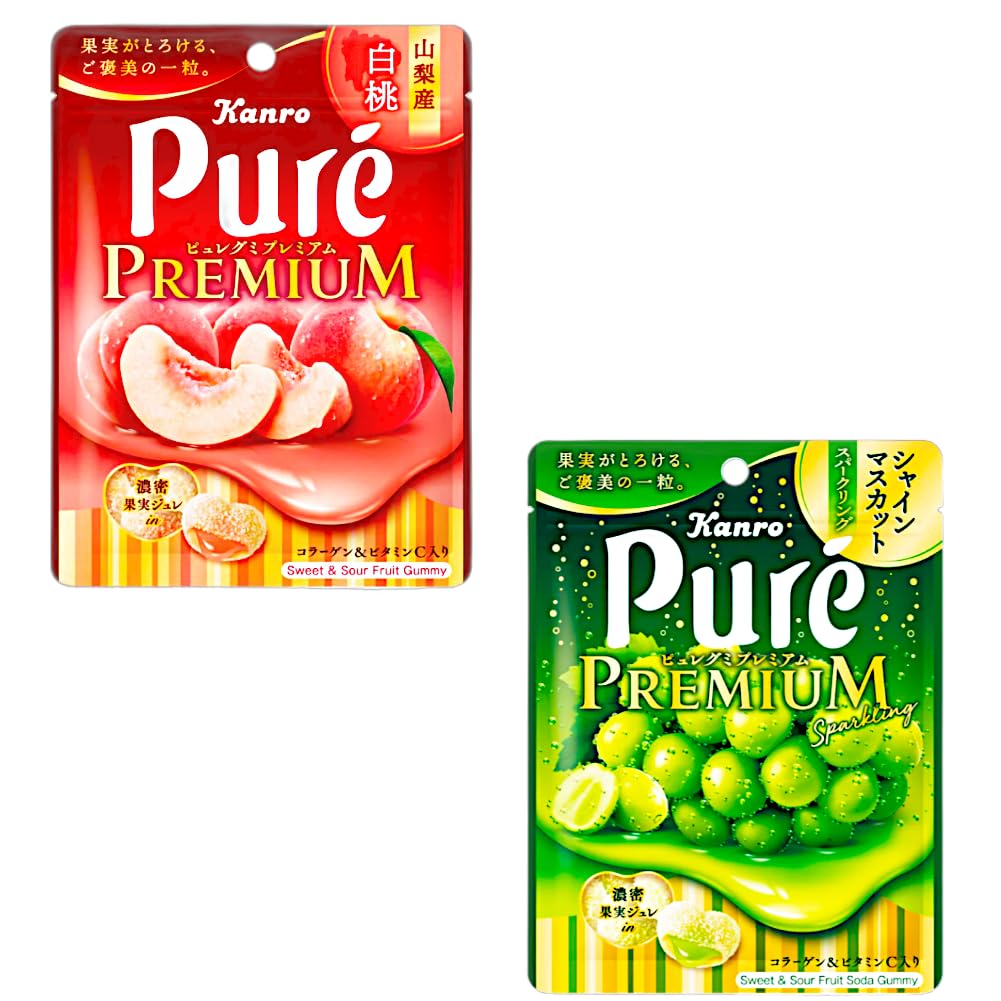 Amazon | カンロ ピュレグミプレミアム 4種 （ 山梨産白桃/シャイン